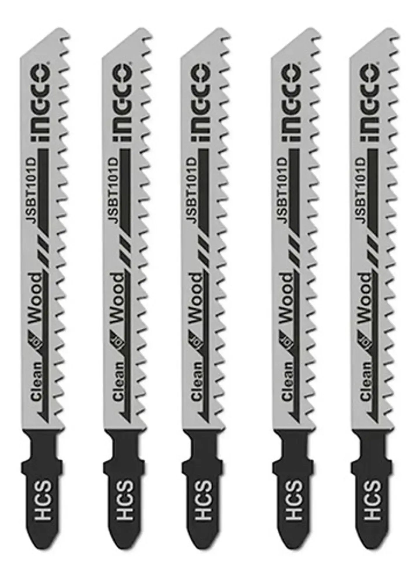 Set Jgo De Hojas Para Sierra Caladora P/ Madera 5 Pcs Ingco 1