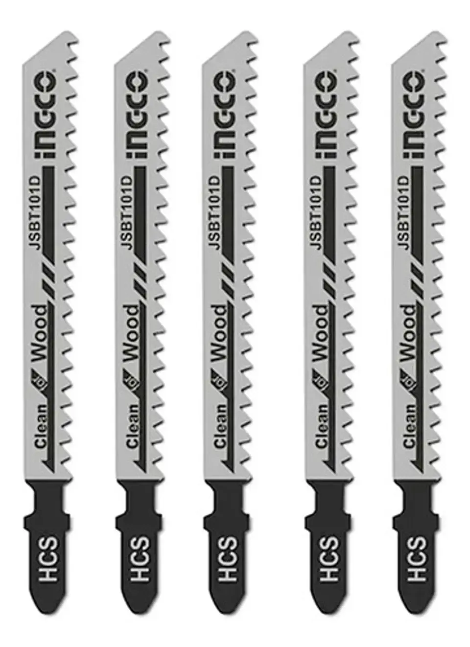 Set Jgo De Hojas Para Sierra Caladora P/ Madera 5 Pcs Ingco 1