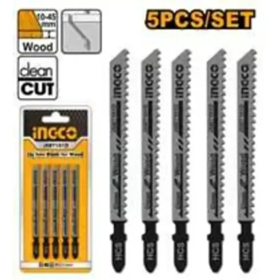 Set Jgo De Hojas Para Sierra Caladora P/ Madera 5 Pcs Ingco 5