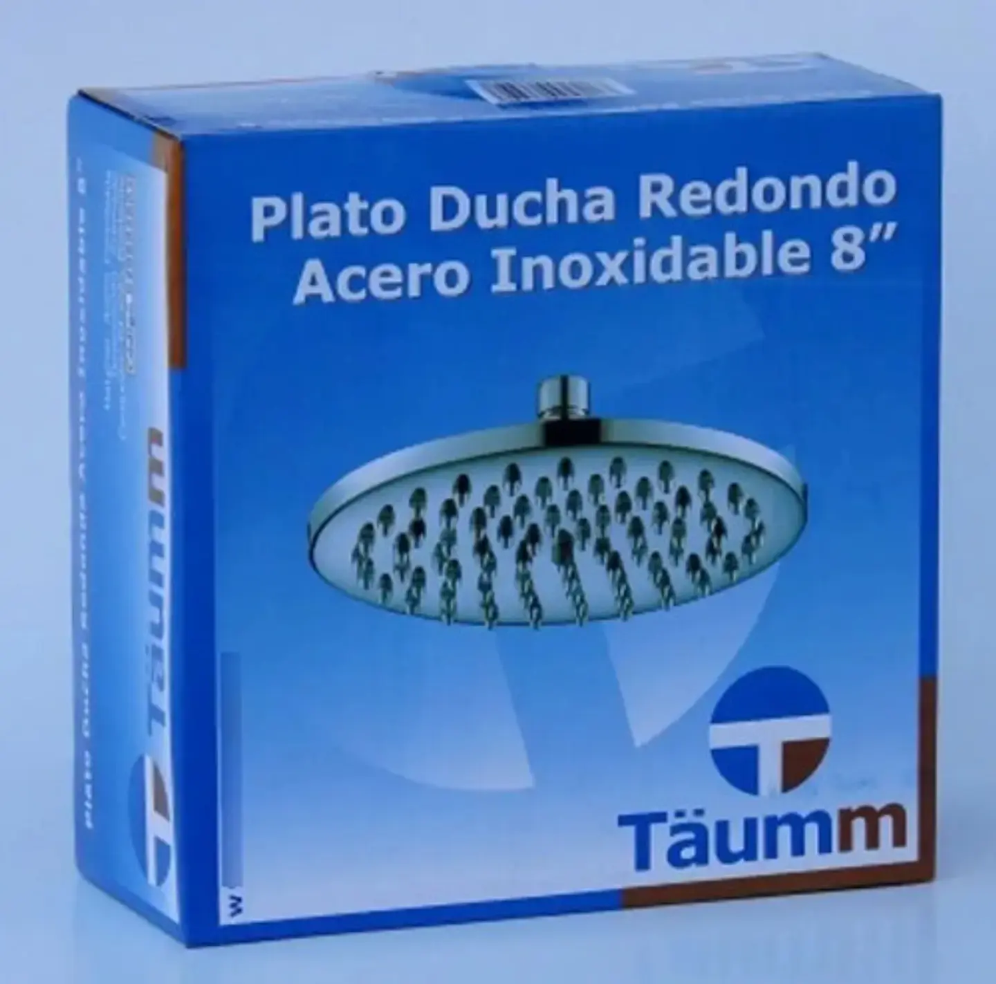 Plato Ducha Redondo Acero Inox 8 Taumm Plateado 5