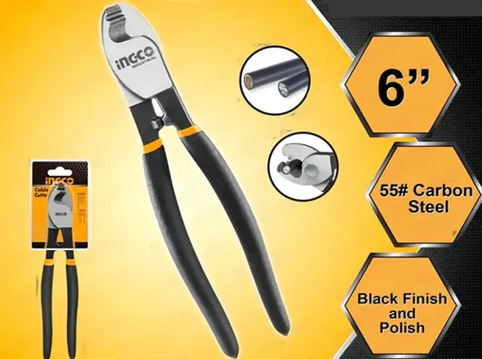 Alicate Corta Cables 6 Pulgadas Ingco 7