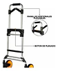 Carro Plegable Tipo Yegua Con Asa Acero 150 Kg 52x50x115 Cm - Miniatura 3