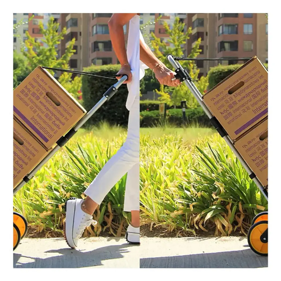 Carro Plegable Tipo Yegua Con Asa Acero 150 Kg 52x50x115 Cm 10