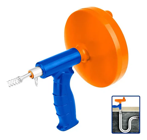Destapador Para Drenaje Tipo Pistola Wadfow 6mm 4,5m Wdd3345