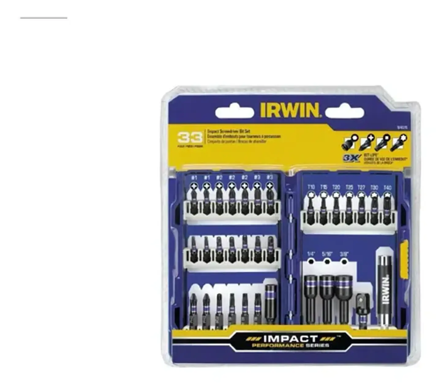 Set 33 Pzas Irwin Para Atornillador Impacto Alto Rendimiento 3