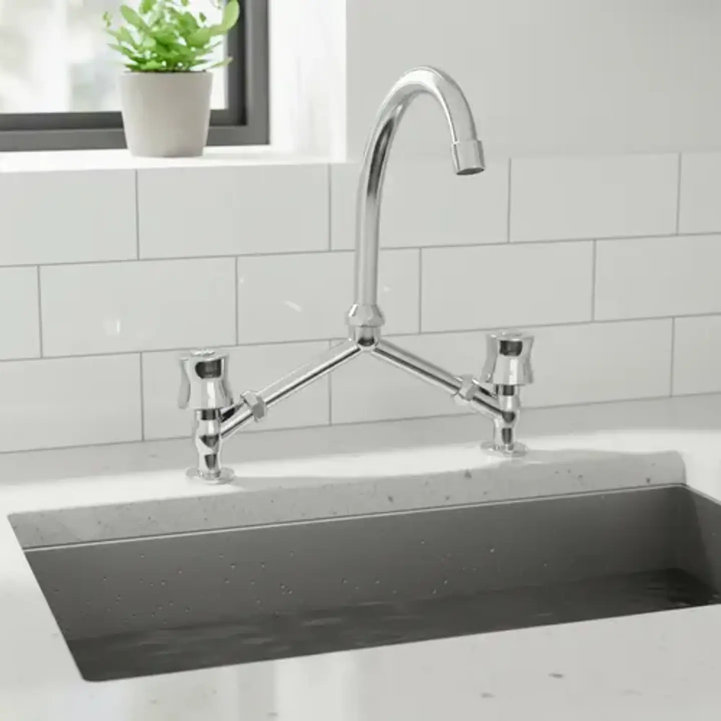 Llave Combinación Lavaplato En V Vander Muy Mejor Taumm 3