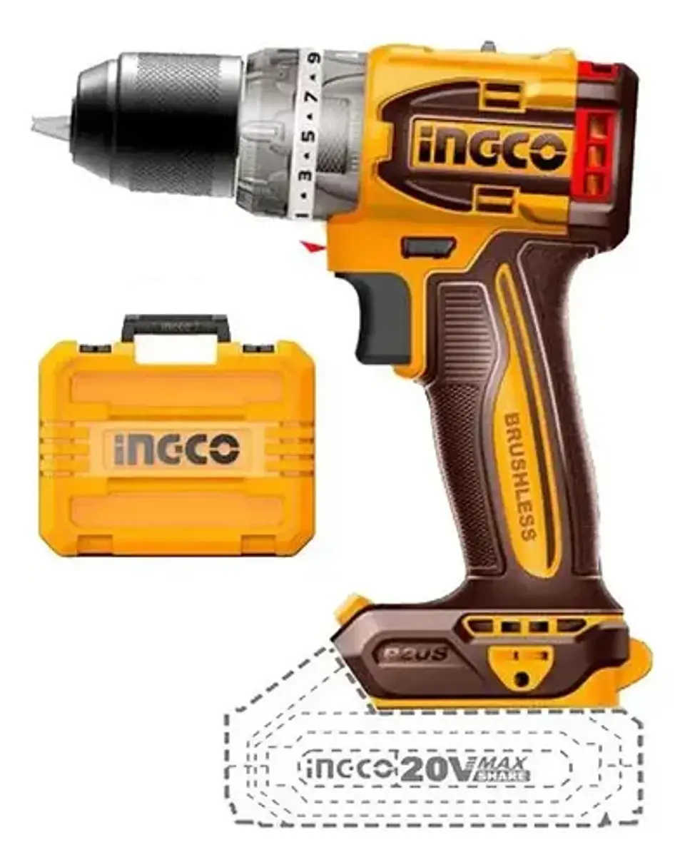 Taladro Atornillador Ingco Brushless +bat+ Carg Cidli20602-7 9
