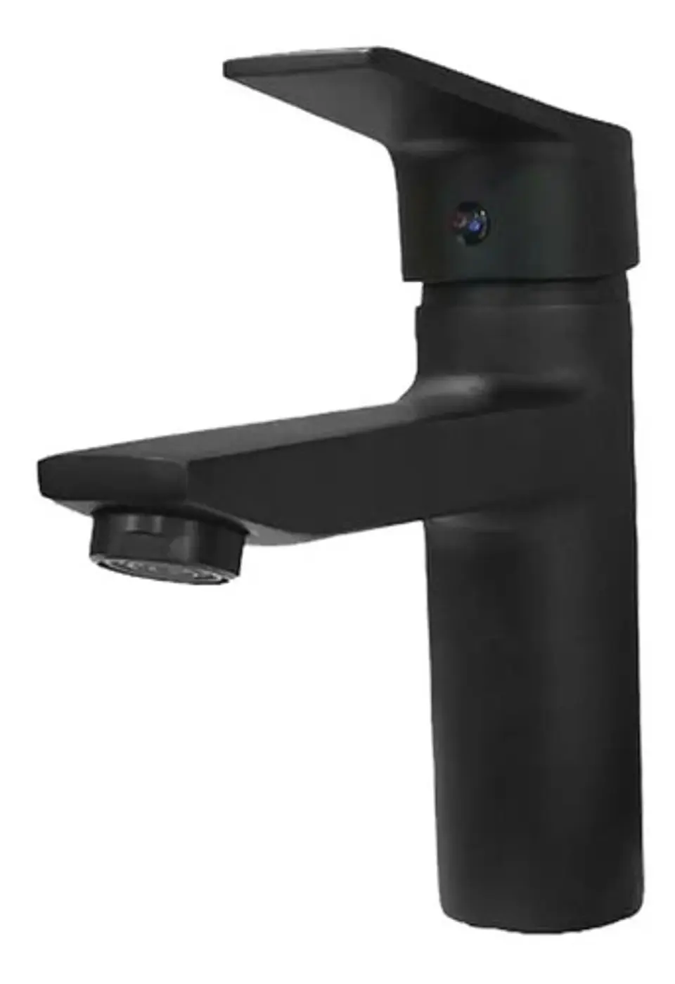 Llave Monomando Lavatorio Notte Acabado Mate Negro Taumm 1