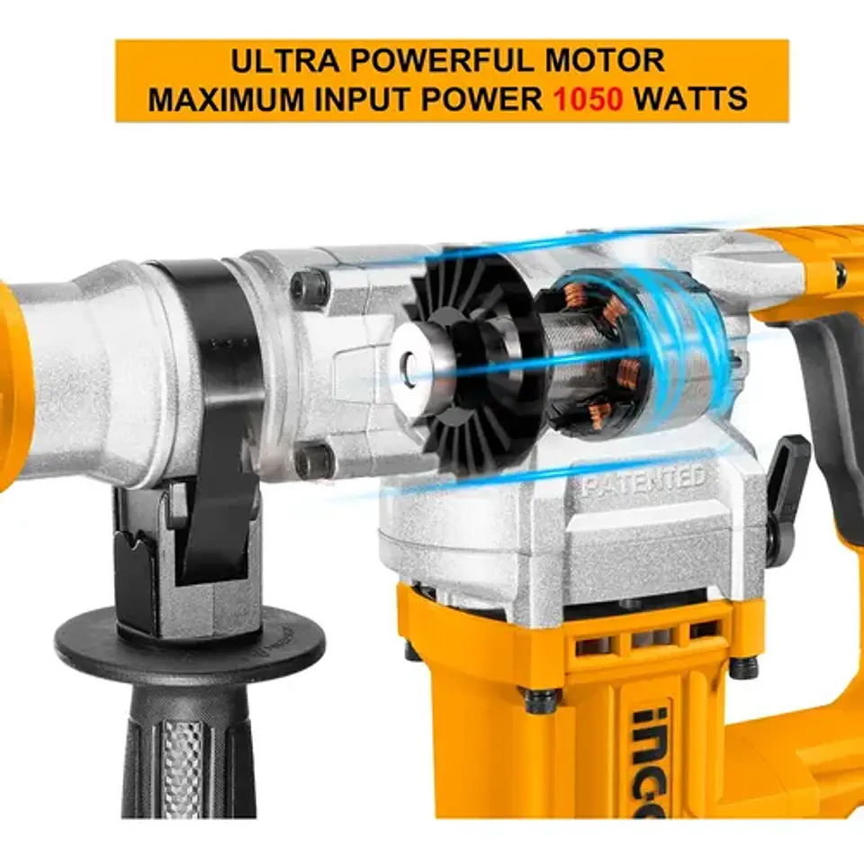 Rotomartillo Eléctrico Sds Plus 1050w 4.5 J Ingco Rh10506-7 6