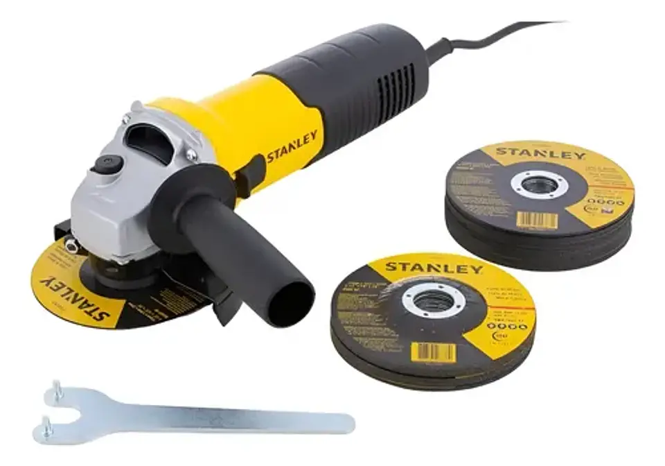 Esmeril Angular Eléctrico Stanley 4,5  750w + 25 Discos  1