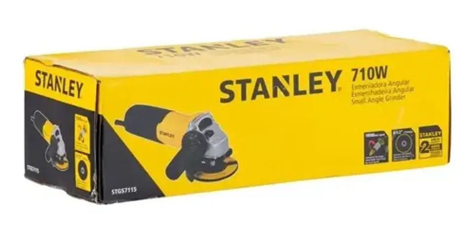 Esmeril Angular Eléctrico Stanley 4,5  750w + 25 Discos  7