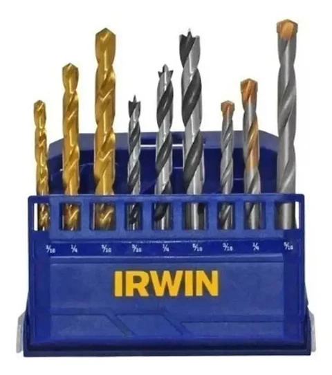 Set De Brocas 9 Piezas Múltiples Irwin Alto Rendimiento 