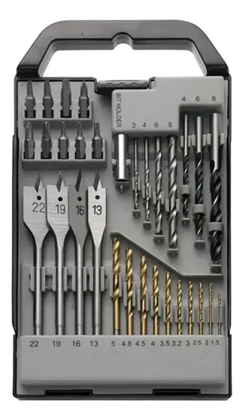 Set De Brocas Y Accesorios 31 Unidades Bauker