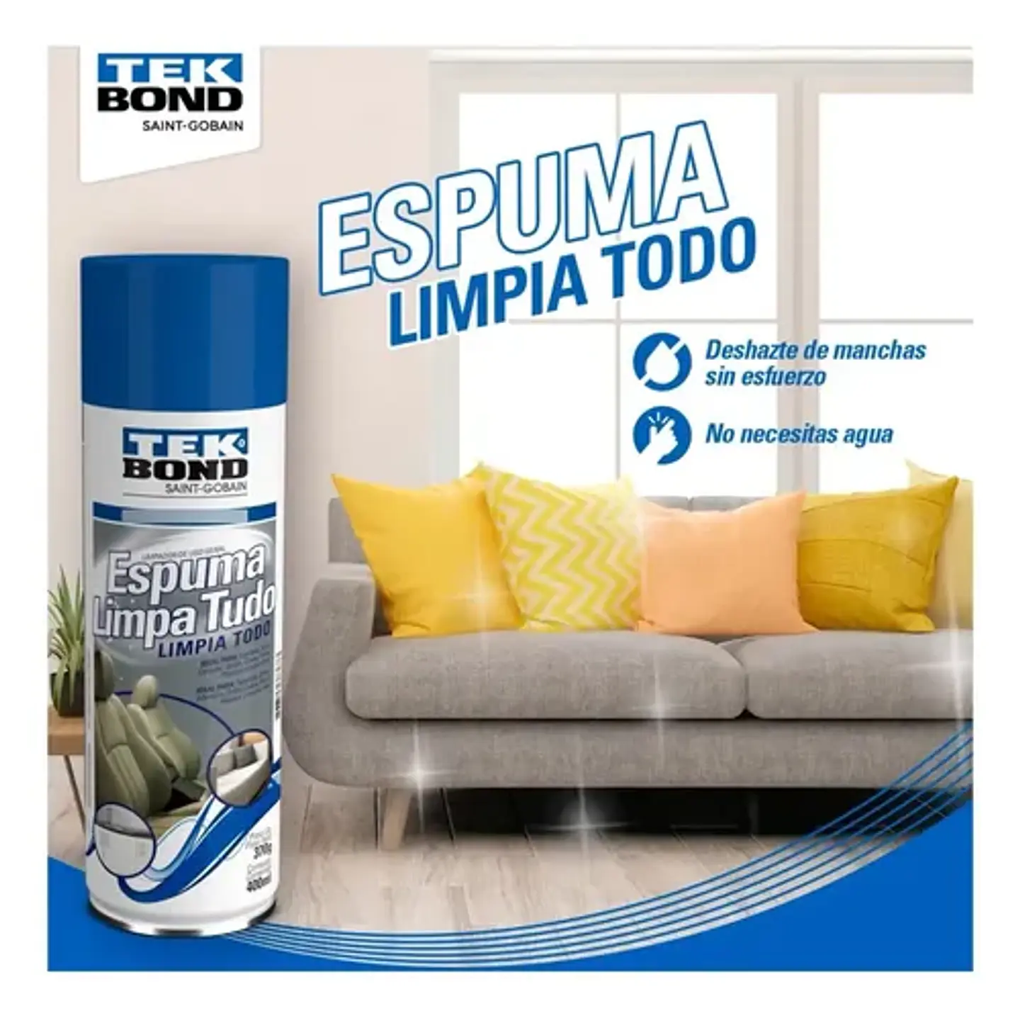 Espuma Limpieza Limpia Todo 400 Ml Tekbond Uso General 4