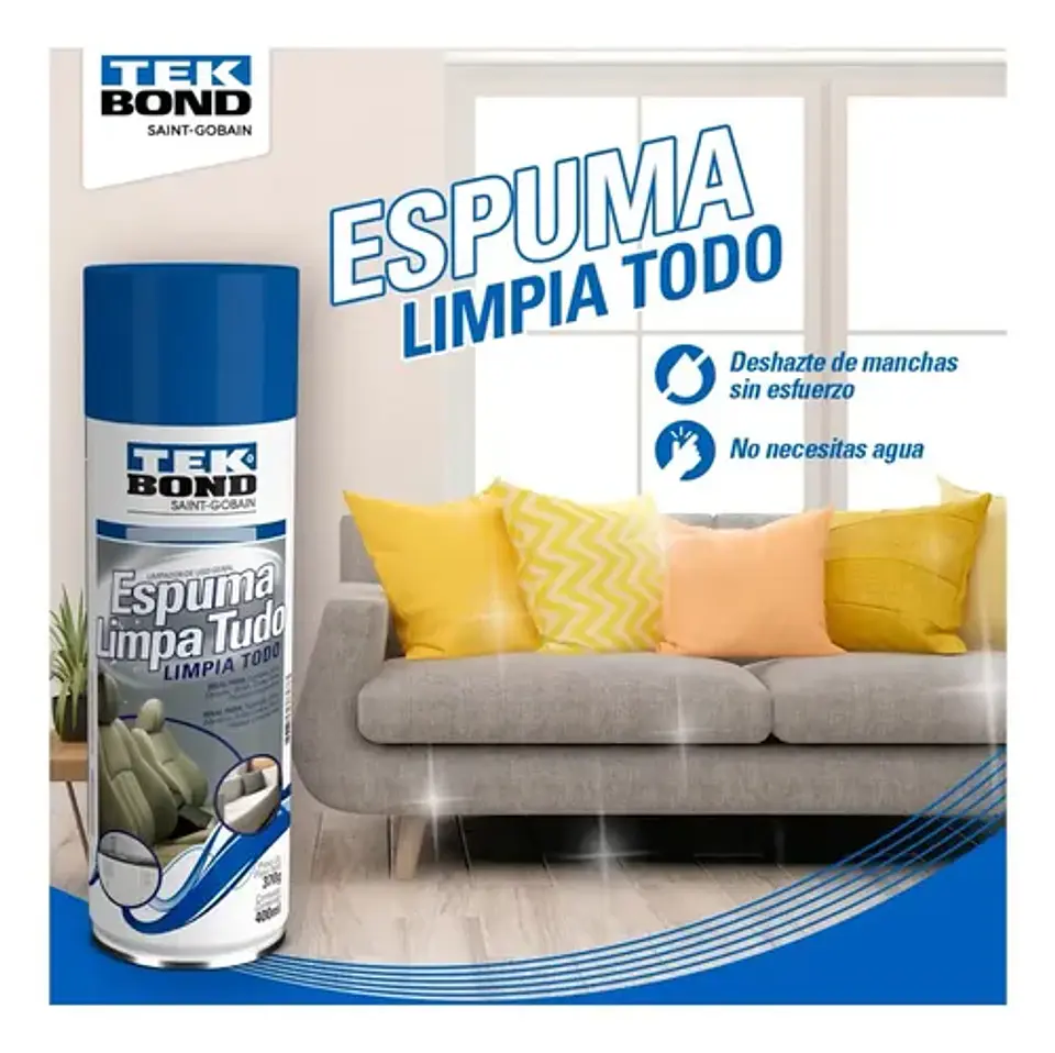 Espuma Limpieza Limpia Todo 400 Ml Tekbond Uso General 4