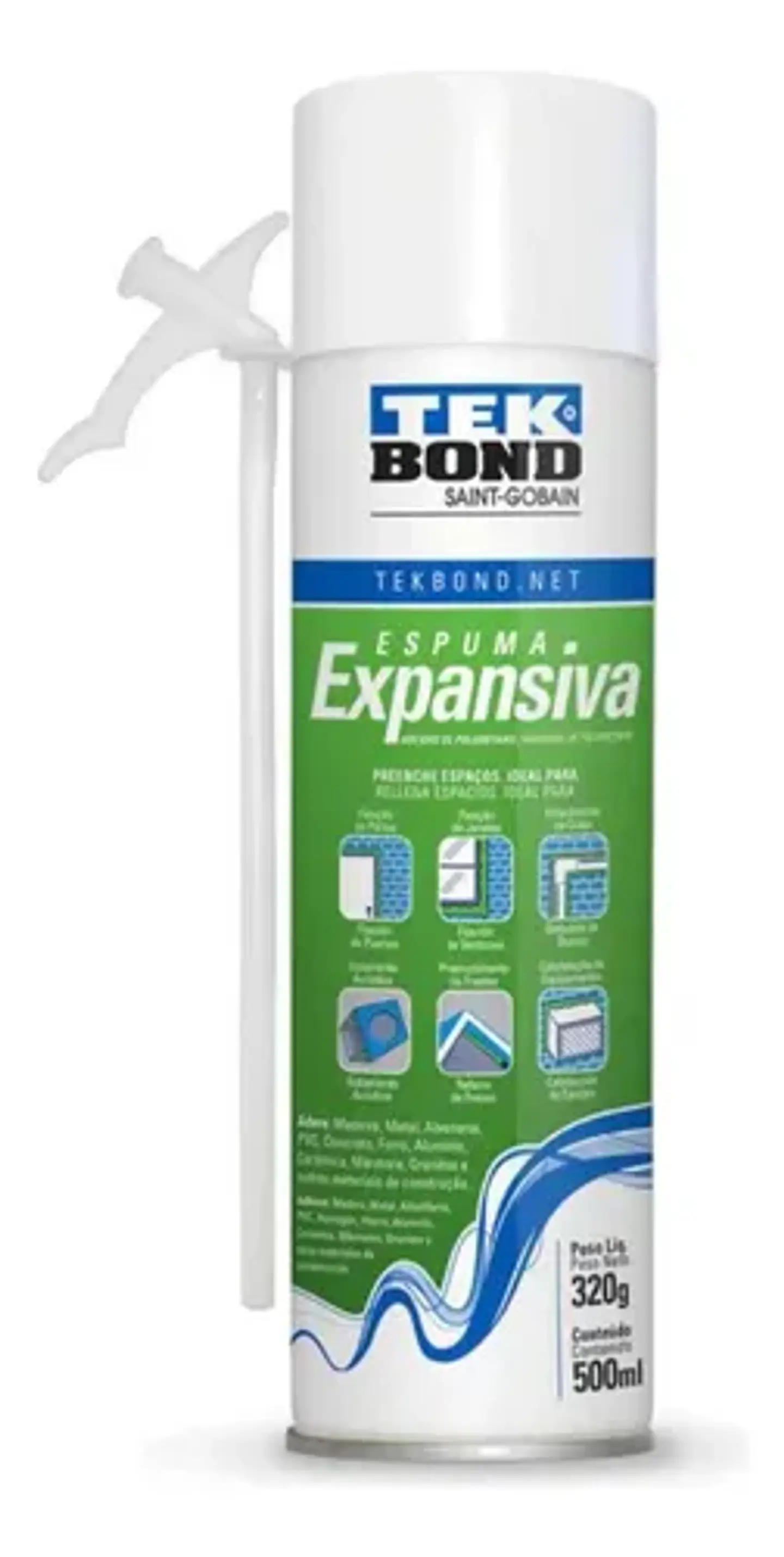 Pack 6 Espuma Expansiva Pu Tekbond 320 G / 500 Ml Uso Genera 2