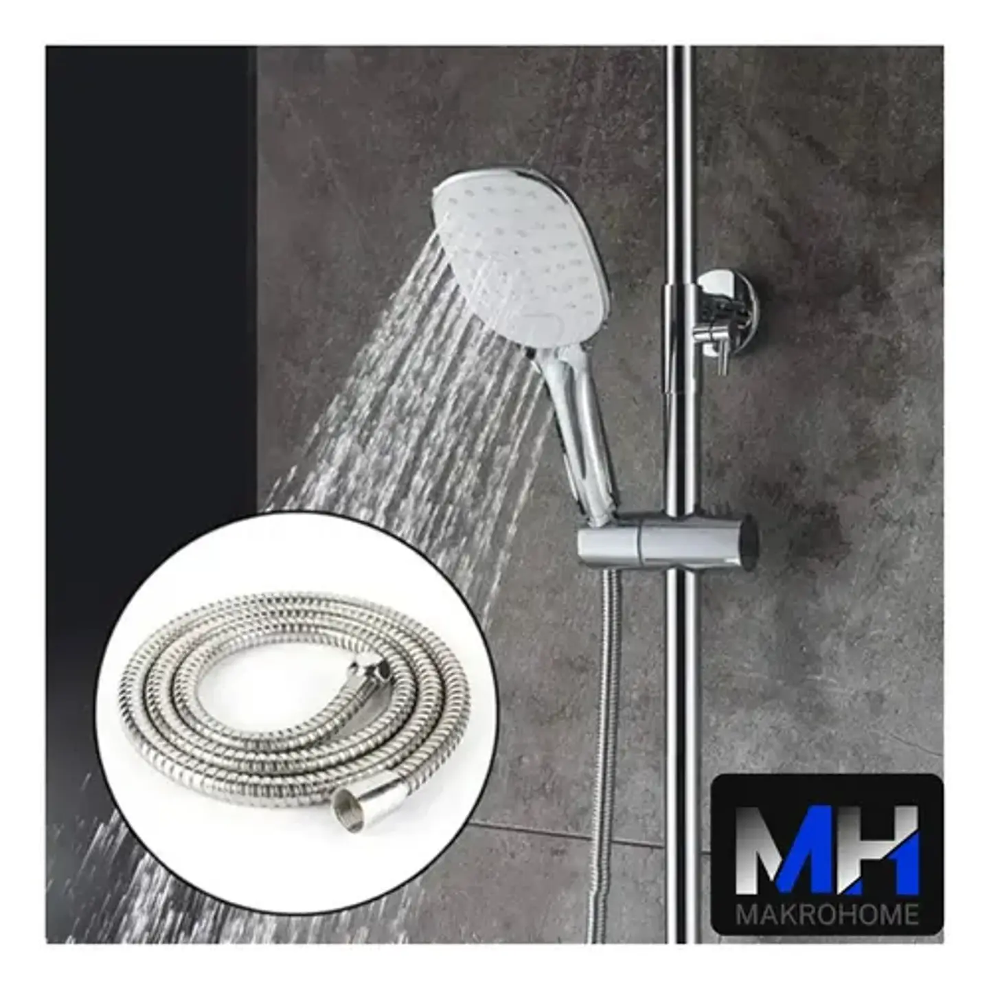 Flexible Ducha 1,6 Metros De Largo Swertt Taumm Acero Inox Acero Inoxidable Pulido 5