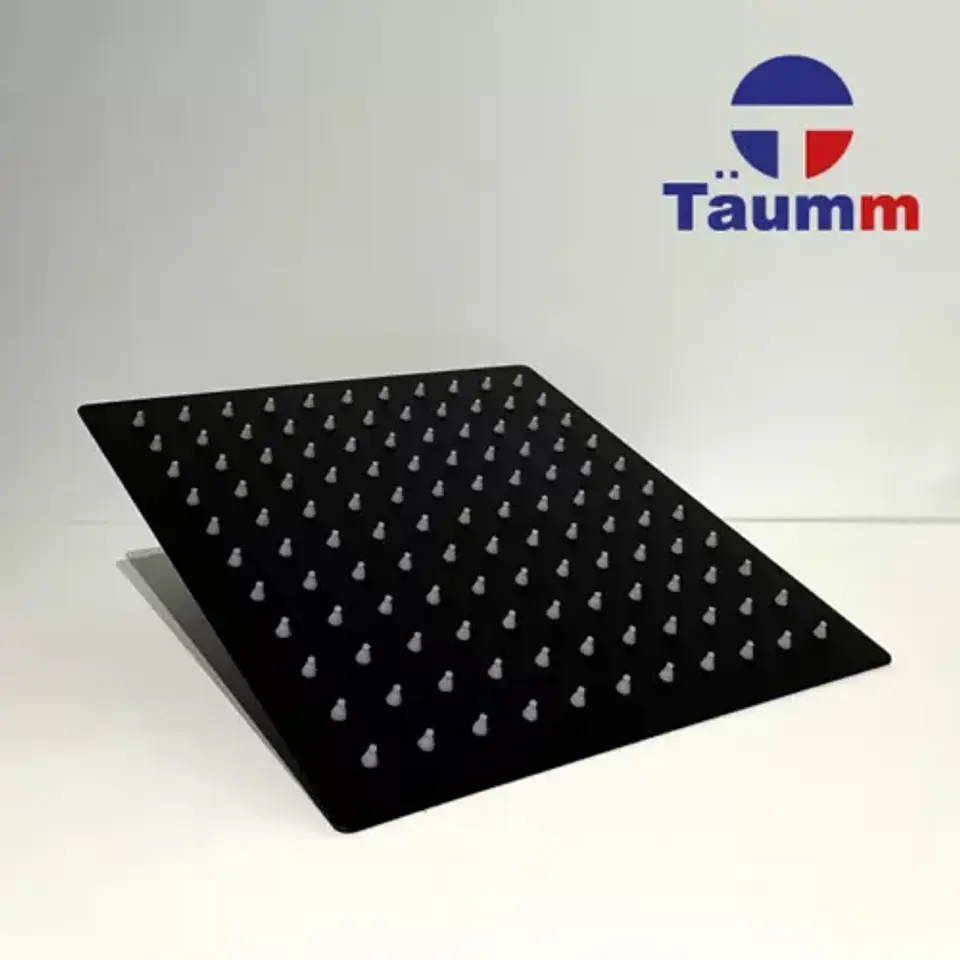 Plato Para Ducha Cuadrado 25 Cm Schwarz Taumm Negro Mate 7