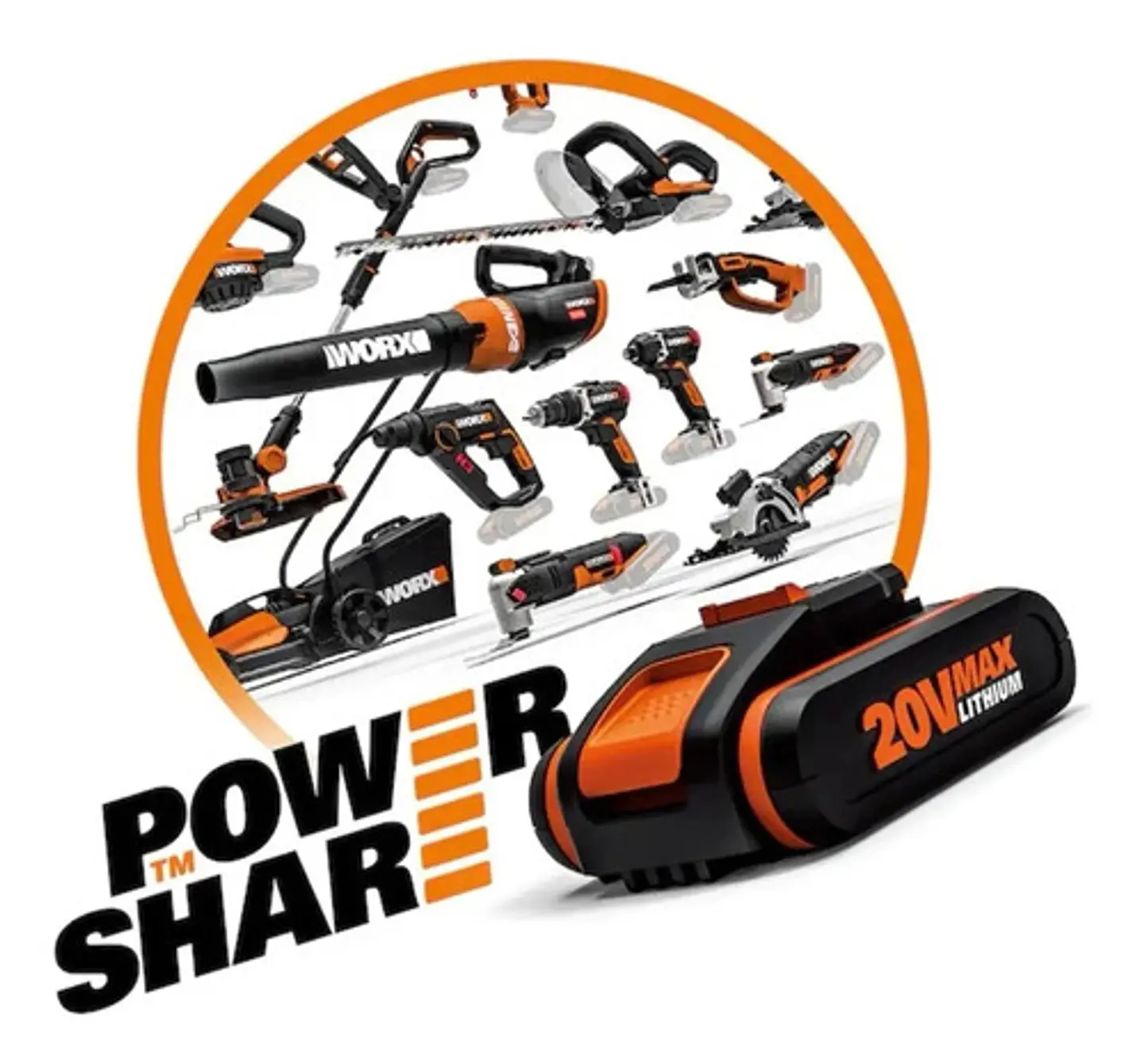 Batería Worx 2 Ah 20v Powershare 6