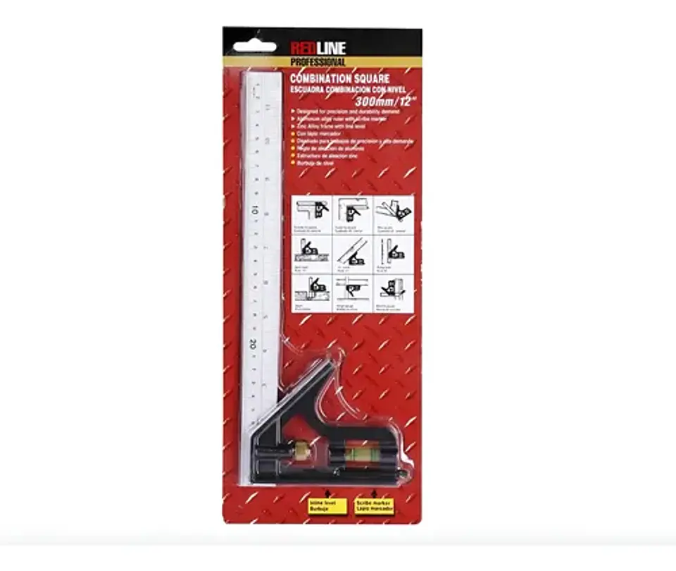 Escuadra Combinación Con Nivel 12 P Aluminio Fundido Redline 1