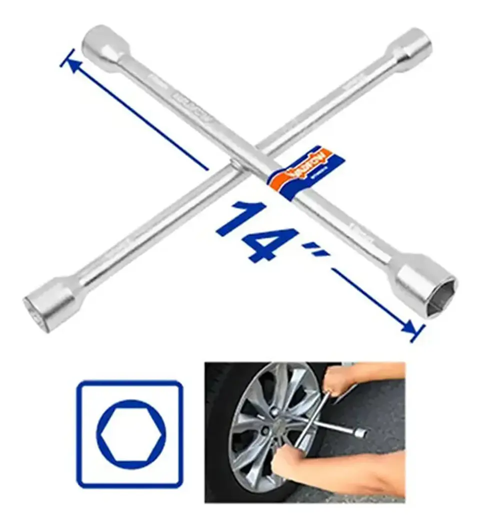 Llave Cruz Para Auto 17-23 Mm 14 Pulgadas Wadfow Wth8314 Veh 3