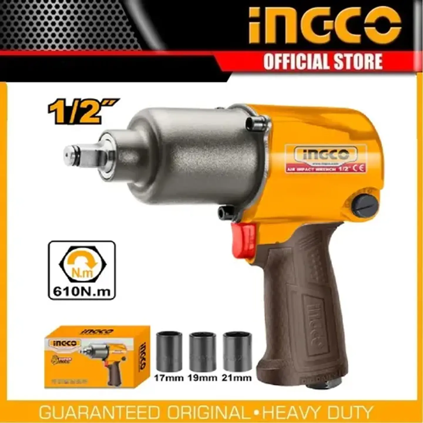 Llave Pistola De Impacto Neumatica 1/2 610 Nm Ingco Aiw12562 3