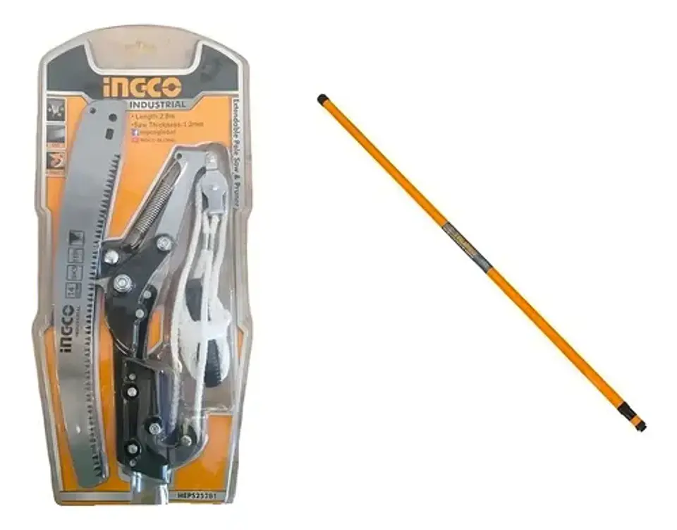 Podador Altura Tijera Serrucho Arboles Ramas Con Mango Ingco 3