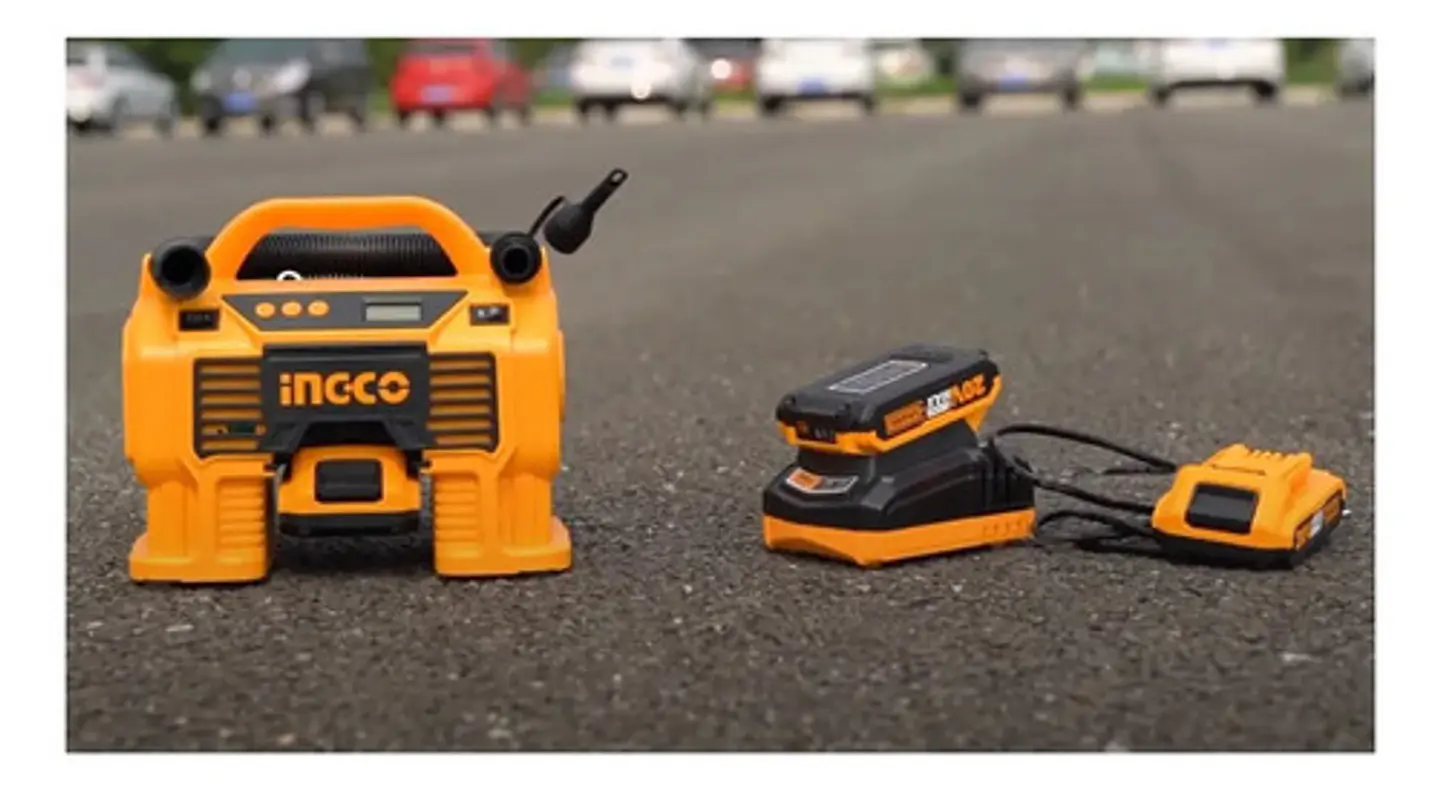 Kit Compresor Inalámbrico Ingco 20v 160 Psi + Bat+ Carg+ Acc 2