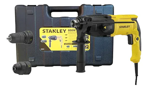 Rotomartillo Stanley Sds Plus 800 W 3.4 J + Mandril + Maleta