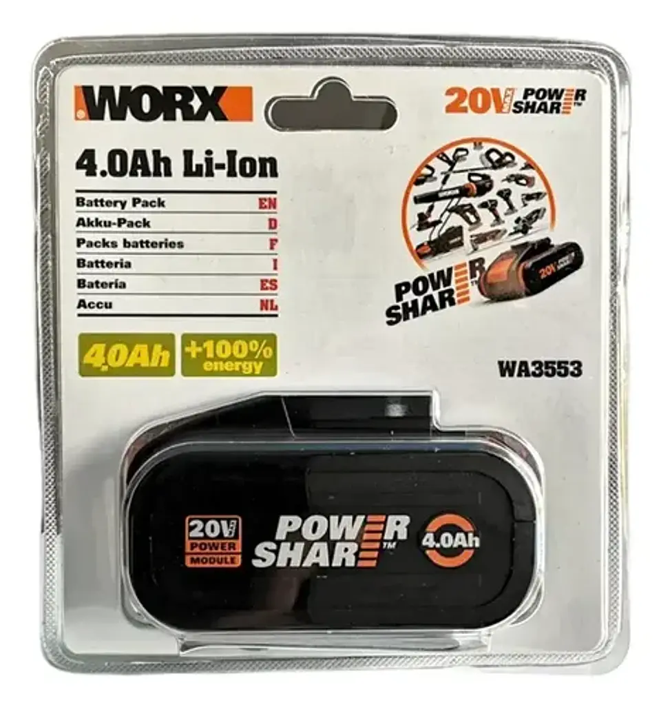 Batería Worx 4 Ah 20v Powershare 2