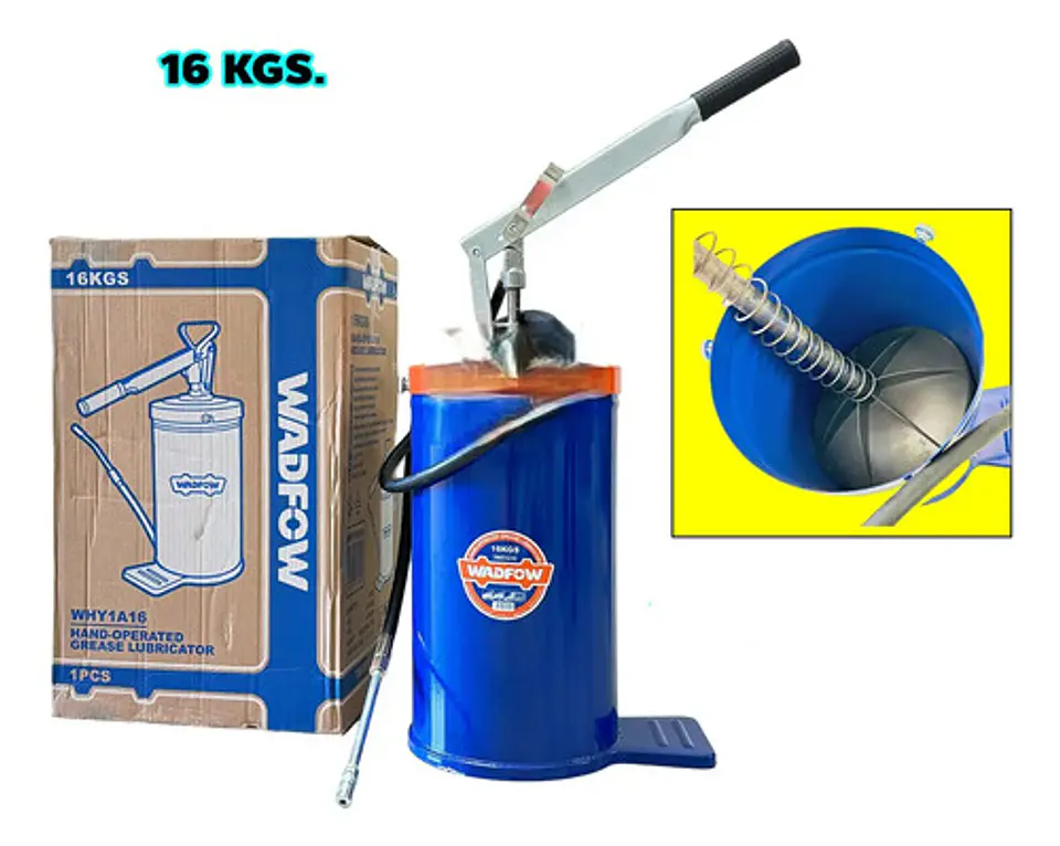 Lubricador De Grasa Manual 16 Kg Wadfow Engrasadora Manivela 9