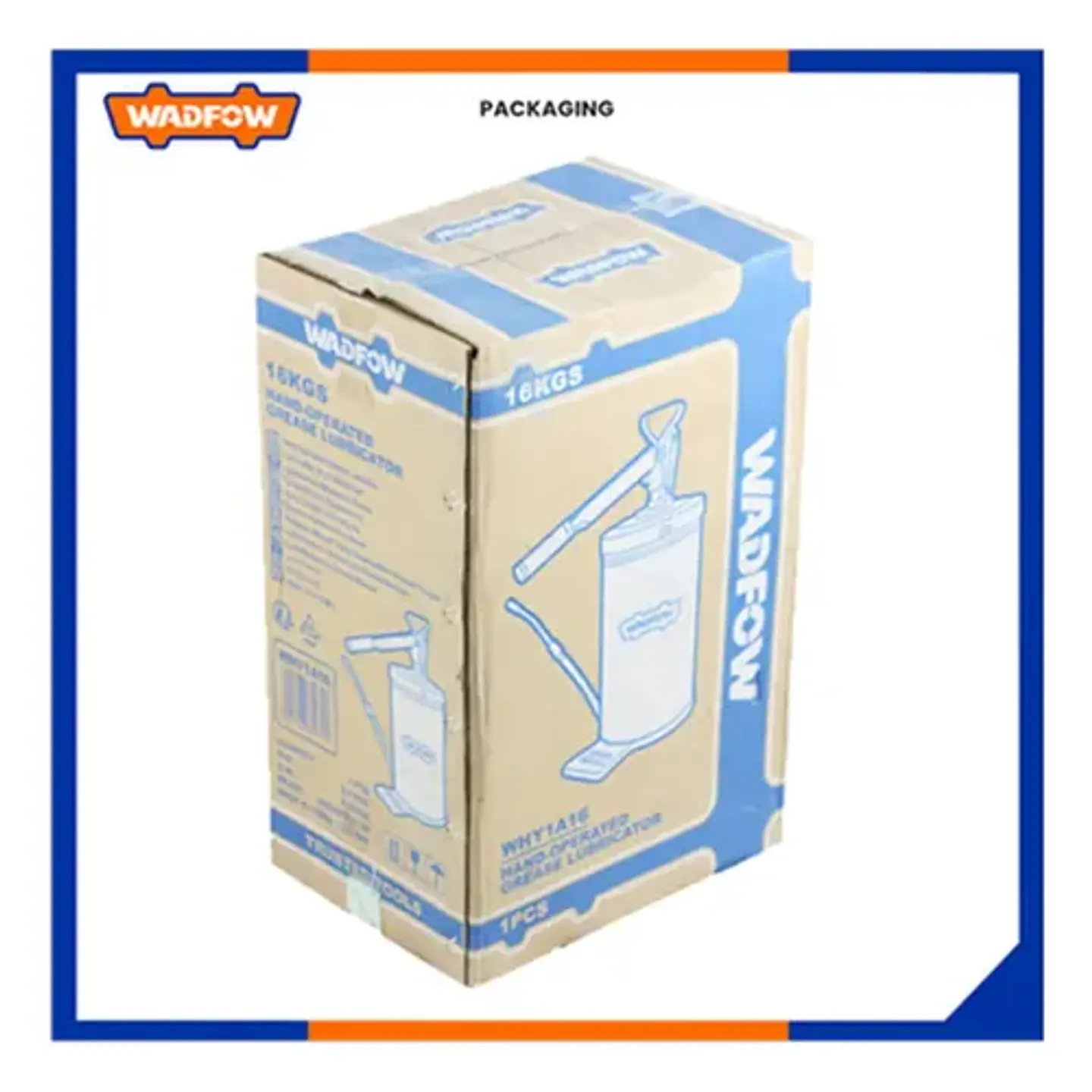 Lubricador De Grasa Manual 16 Kg Wadfow Engrasadora Manivela 10