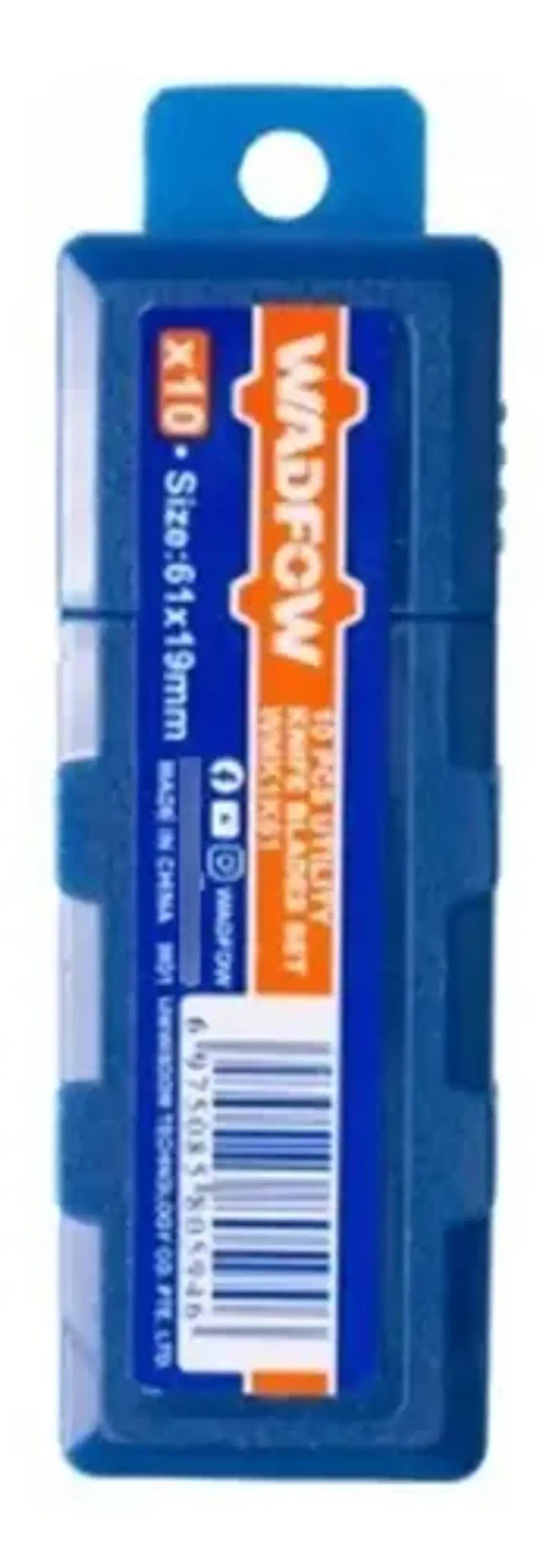Set Pack 10 Und Repuesto Cuchillo Cartonero Wadfow 61x19 Mm 5