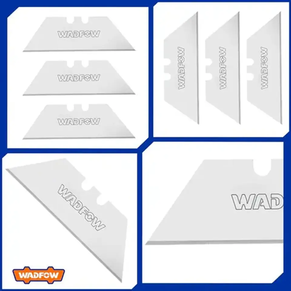 Set Pack 10 Und Repuesto Cuchillo Cartonero Wadfow 61x19 Mm 8