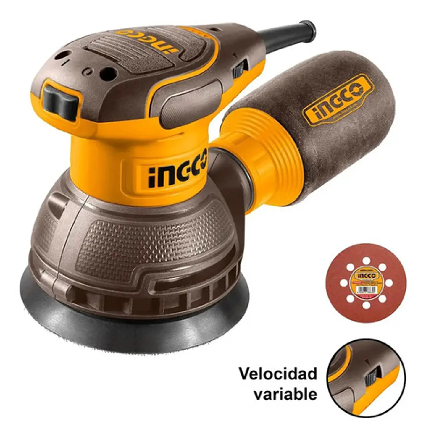 Lijadora Rotativa Eléctrica 320w 125mm 5 Pulgad Ingco Rs3216 2