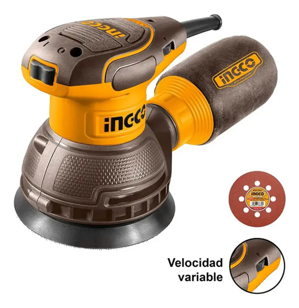 Lijadora Rotativa Eléctrica 320w 125mm 5 Pulgad Ingco Rs3216 2