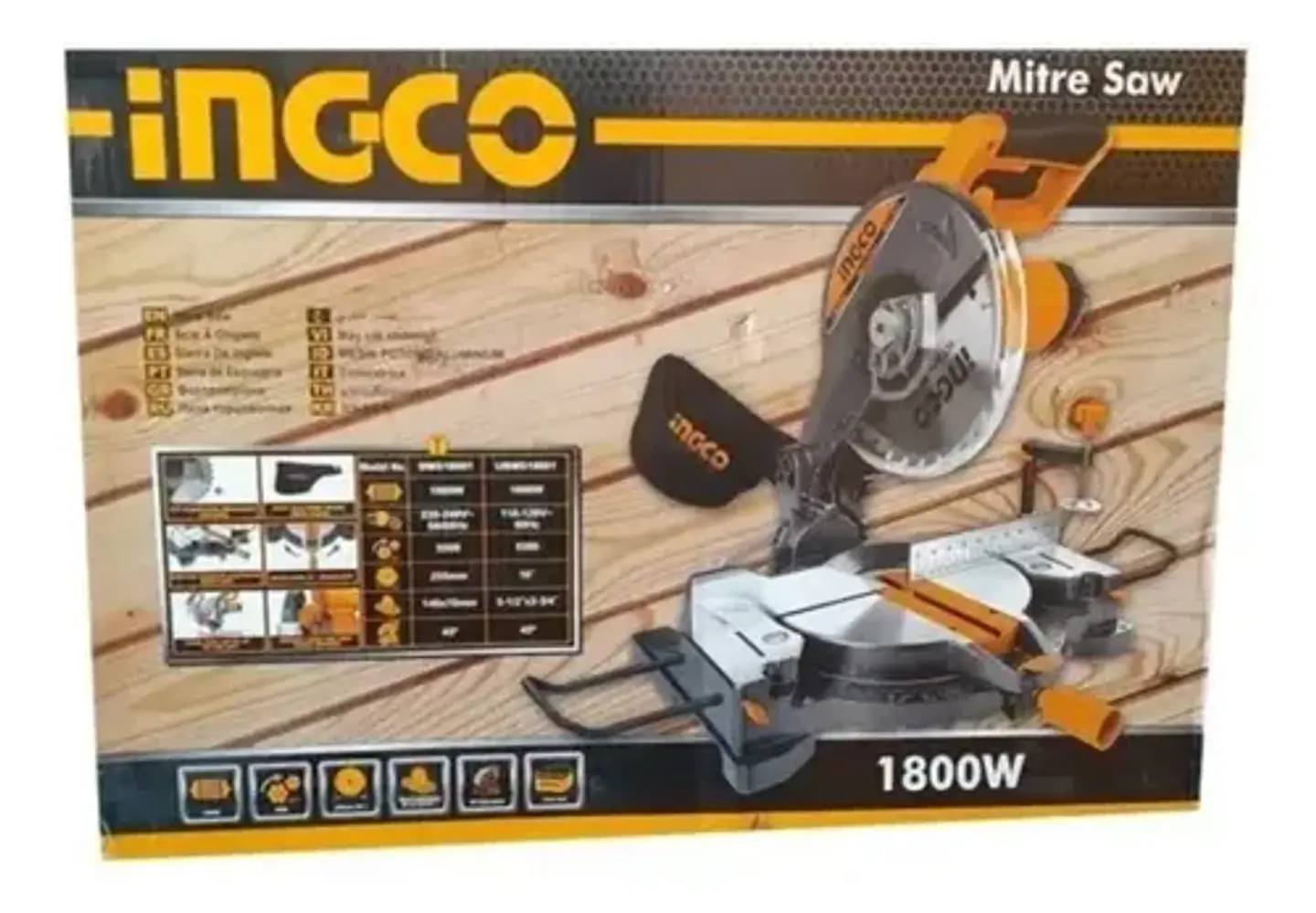 Sierra Ingleteadora 1800w 10 Pulgadas Ingco 6