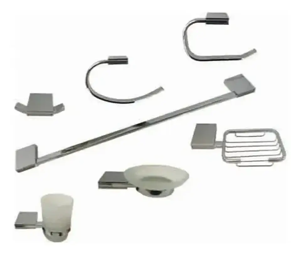 Kit Set Accesorios Pared Baño Hamburg Taumm 7 Piezas 1