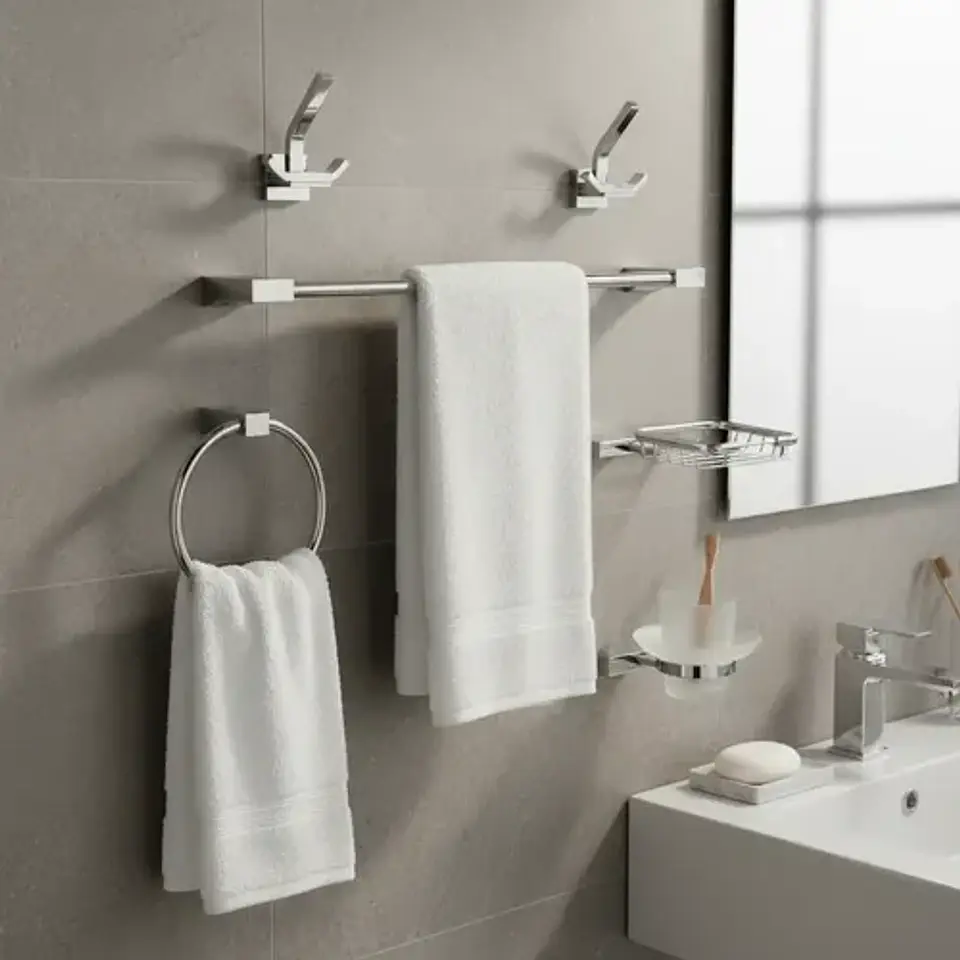 Kit Set Accesorios Pared Baño Hamburg Taumm 7 Piezas 3