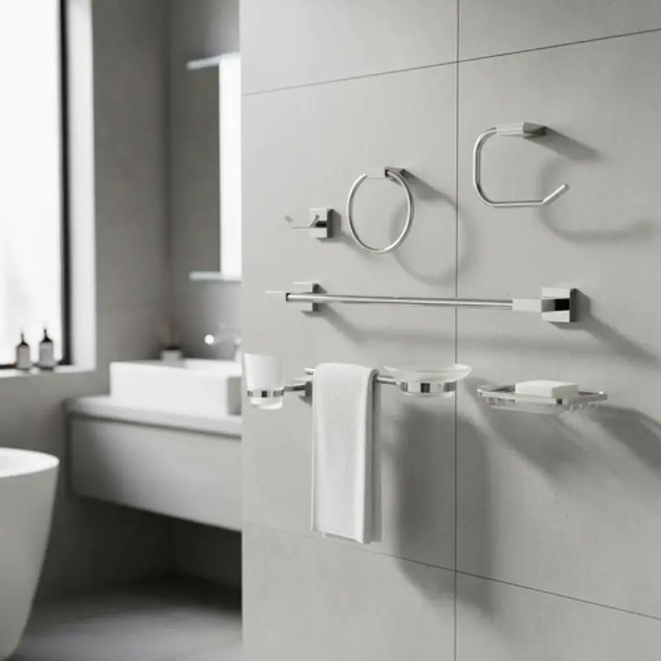 Kit Set Accesorios Pared Baño Hamburg Taumm 7 Piezas 4