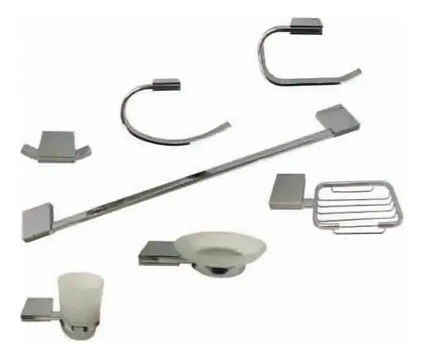 Kit Set Accesorios Pared Baño Hamburg Taumm 7 Piezas 5