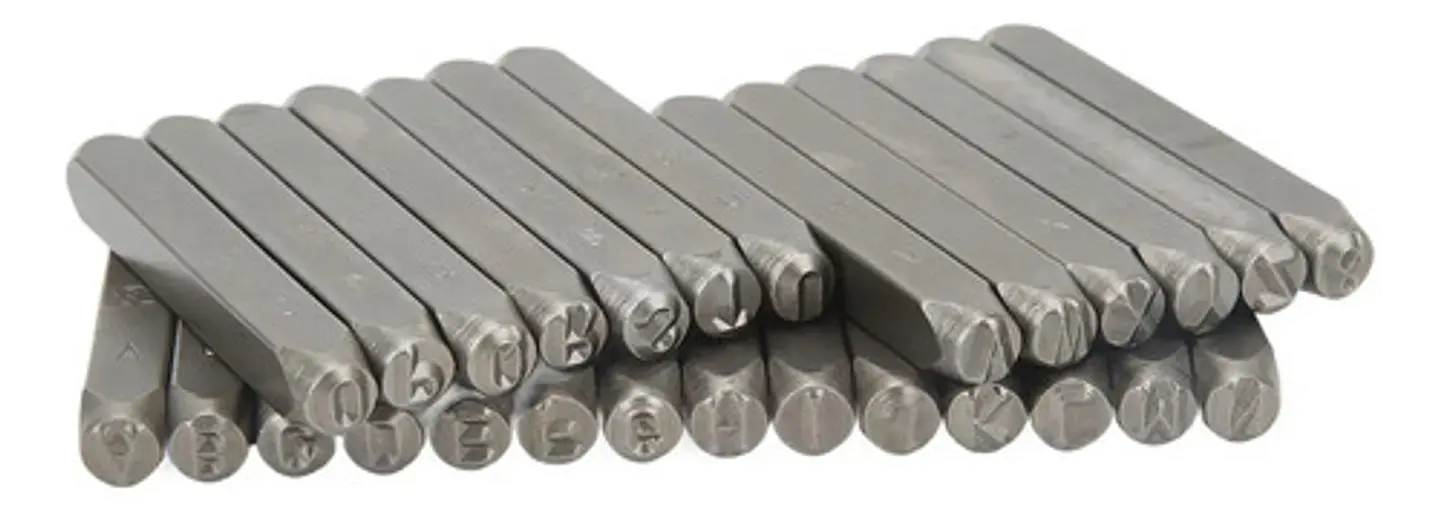 Set De 27 Punzones Letras A-z Y Simbolos 6 Mm 60 Mm Wadfow 4