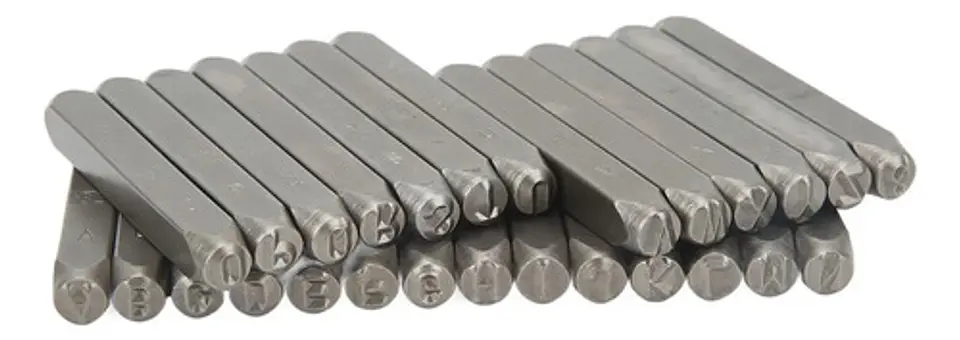 Set De 27 Punzones Letras A-z Y Simbolos 6 Mm 60 Mm Wadfow 4