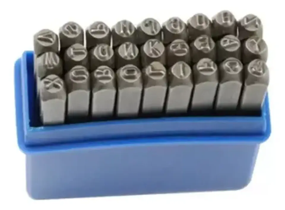 Set De 27 Punzones Letras A-z Y Simbolos 6 Mm 60 Mm Wadfow 10
