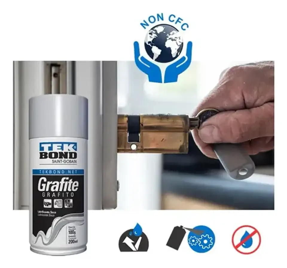 Lubricante De Grafito En Spray 200 Ml 100 Gr Lubricante Seco 5