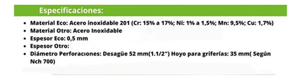 Lavaplatos Doble 120x50 Sobreponer Izquierdo Monomando Taumm 3