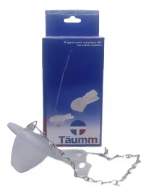 Flapper Para Estanque Wc Baño Cadena Metalica Taumm
