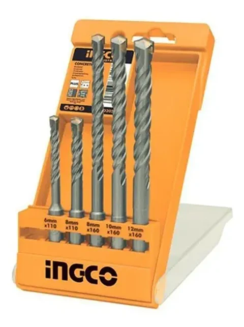 Set Brocas Sds Plus Para Concreto 5 Piezas Industrial 6-12mm