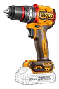 Taladro Atornillador Percutor Bl 13mm 20v Ingco Cidli206681 Amarillo - Miniatura 4