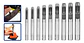Kit Sacabocados De Impacto Set 9 Piezas - Miniatura 2
